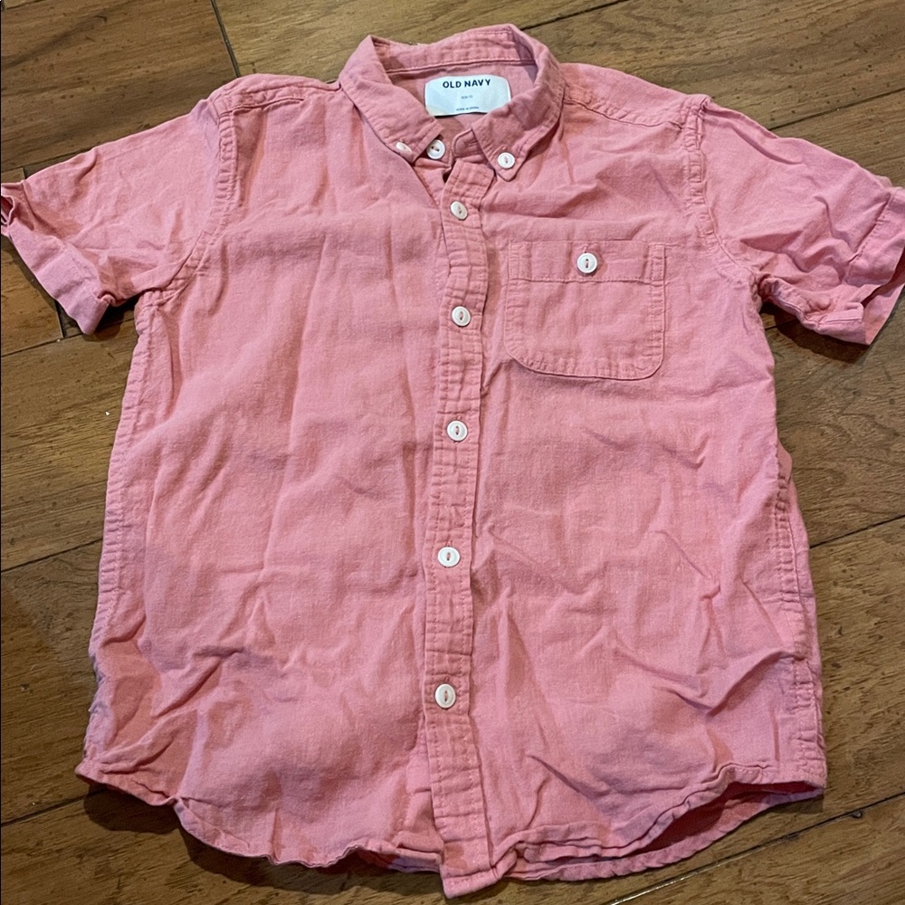 Old Navy Coral Button-Up Shirt